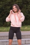 Krótka bluza oversize - Creme