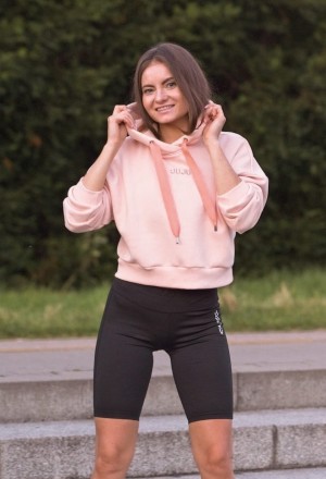 Krótka bluza oversize - Creme