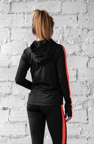 Czarna bluza sportowa z lampasami